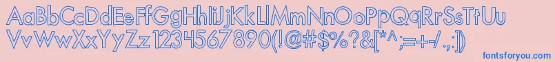 Kboutoftowner Font – Blue Fonts on Pink Background