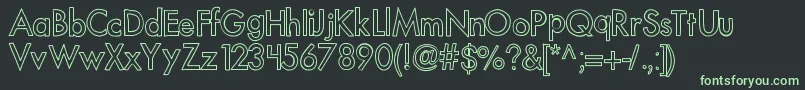 Kboutoftowner Font – Green Fonts on Black Background