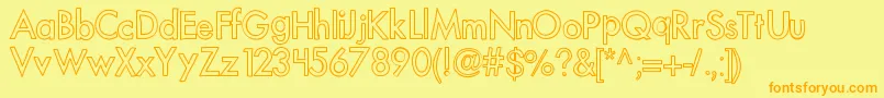 Kboutoftowner Font – Orange Fonts on Yellow Background