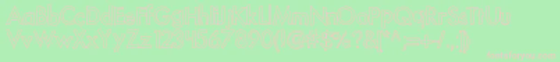 Kboutoftowner Font – Pink Fonts on Green Background