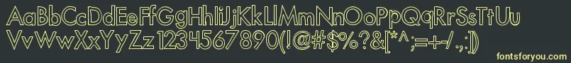 Kboutoftowner Font – Yellow Fonts on Black Background