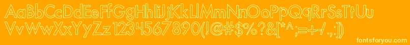 Kboutoftowner Font – Yellow Fonts on Orange Background