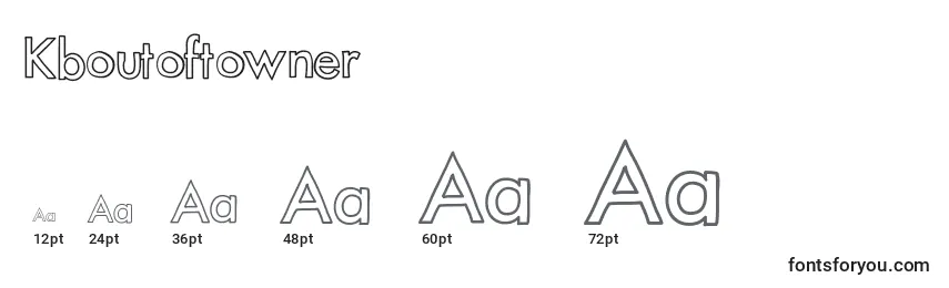 Размеры шрифта Kboutoftowner