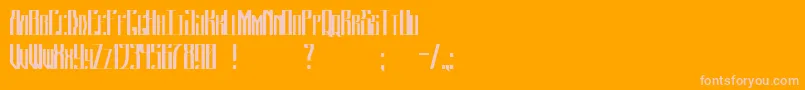 フォントJohnyStroker – オレンジの背景にピンクのフォント