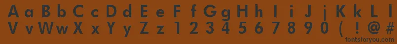 Czcionka FuturistfixedwidthBold – czarne czcionki na brązowym tle