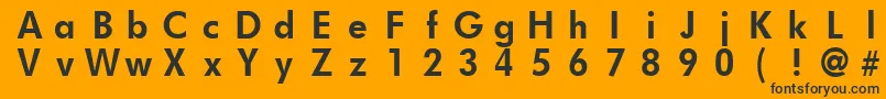 FuturistfixedwidthBold Font – Black Fonts on Orange Background