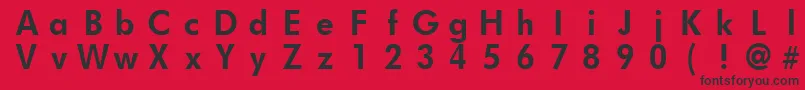 FuturistfixedwidthBold Font – Black Fonts on Red Background