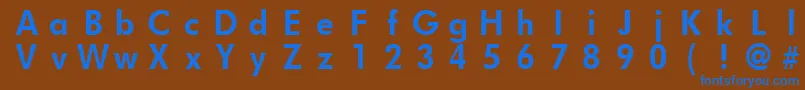 FuturistfixedwidthBold Font – Blue Fonts on Brown Background