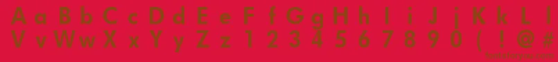 Fonte FuturistfixedwidthBold – fontes marrons em um fundo vermelho