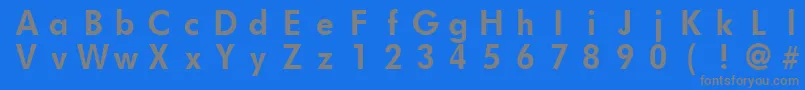 Fonte FuturistfixedwidthBold – fontes cinzas em um fundo azul