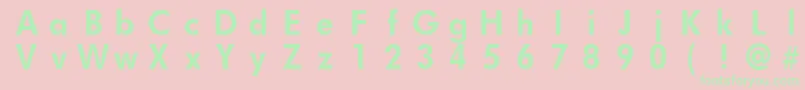 FuturistfixedwidthBold Font – Green Fonts on Pink Background