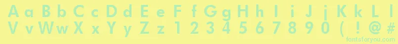 Czcionka FuturistfixedwidthBold – zielone czcionki na żółtym tle