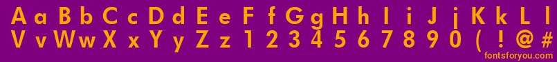 FuturistfixedwidthBold Font – Orange Fonts on Purple Background