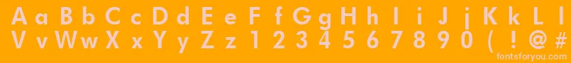 FuturistfixedwidthBold Font – Pink Fonts on Orange Background