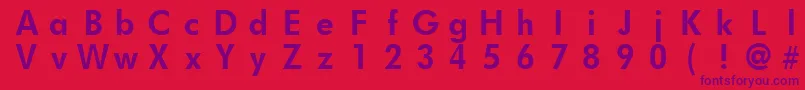 FuturistfixedwidthBold Font – Purple Fonts on Red Background