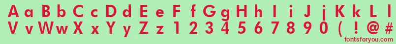 FuturistfixedwidthBold Font – Red Fonts on Green Background