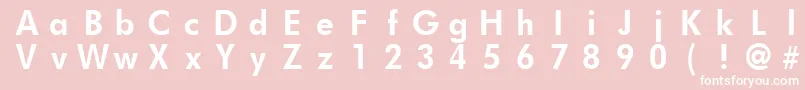 FuturistfixedwidthBold Font – White Fonts on Pink Background