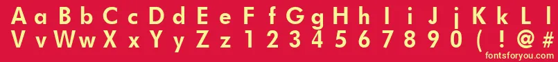 FuturistfixedwidthBold Font – Yellow Fonts on Red Background