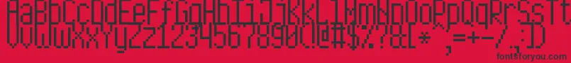 LongPixel7 Font – Black Fonts on Red Background