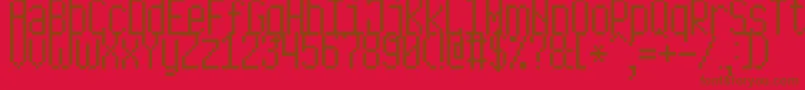 LongPixel7-fontti – ruskeat fontit punaisella taustalla