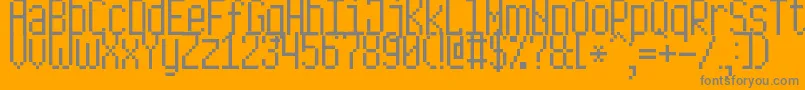 LongPixel7 Font – Gray Fonts on Orange Background