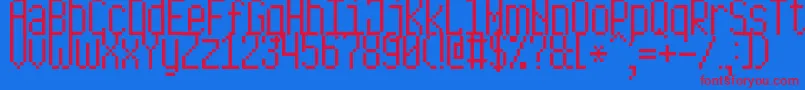 Шрифт LongPixel7 – красные шрифты на синем фоне