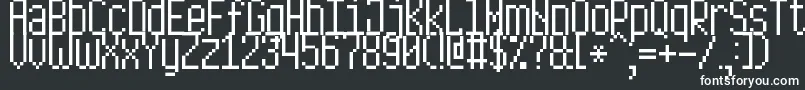 フォントLongPixel7 – 白い文字