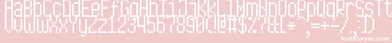 LongPixel7 Font – White Fonts on Pink Background