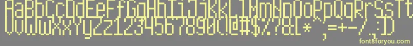 LongPixel7 Font – Yellow Fonts on Gray Background