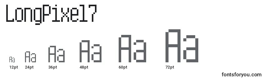 Размеры шрифта LongPixel7