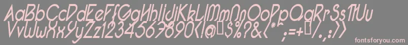 PacotillNarrowReguarItal Font – Pink Fonts on Gray Background