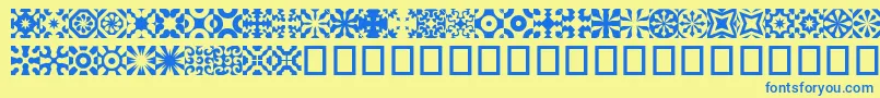 Kitchent Font – Blue Fonts on Yellow Background
