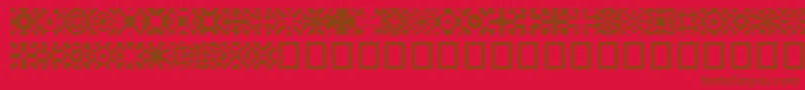 Police Kitchent – polices brunes sur fond rouge