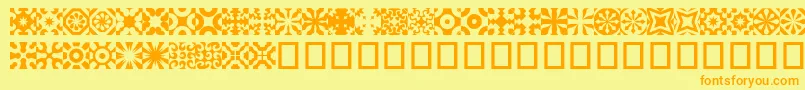 Kitchent Font – Orange Fonts on Yellow Background
