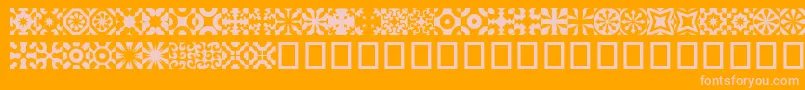 fuente Kitchent – Fuentes Rosadas Sobre Fondo Naranja