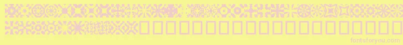 Kitchent Font – Pink Fonts on Yellow Background