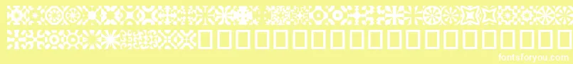 Kitchent Font – White Fonts on Yellow Background