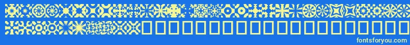 Kitchent Font – Yellow Fonts on Blue Background