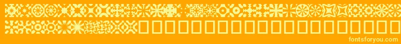 フォントKitchent – オレンジの背景に黄色の文字