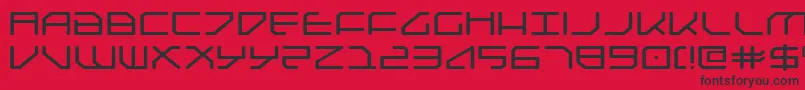 FederapolisExpanded Font – Black Fonts on Red Background