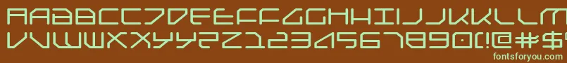 Шрифт FederapolisExpanded – зелёные шрифты на коричневом фоне