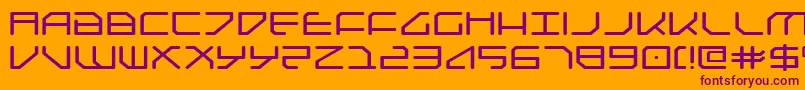 フォントFederapolisExpanded – オレンジの背景に紫のフォント