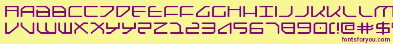 Шрифт FederapolisExpanded – фиолетовые шрифты на жёлтом фоне