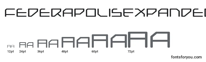 FederapolisExpanded Font Sizes