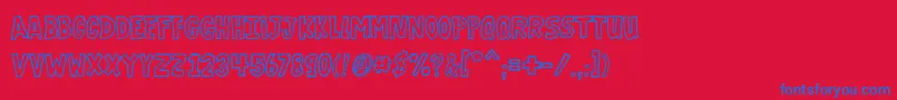 VtcGaragesaleoutlined Font – Blue Fonts on Red Background