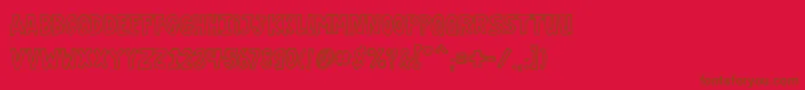 Więcej informacji o czcionce VtcGaragesaleoutlined Czcionka VtcGaragesaleoutlined – brązowe czcionki na czerwonym tle