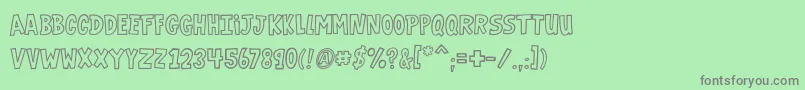 VtcGaragesaleoutlined Font – Gray Fonts on Green Background