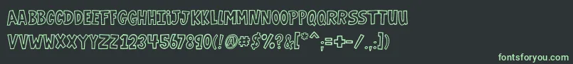 VtcGaragesaleoutlined Font – Green Fonts on Black Background