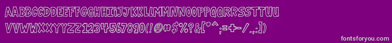 VtcGaragesaleoutlined Font – Green Fonts on Purple Background
