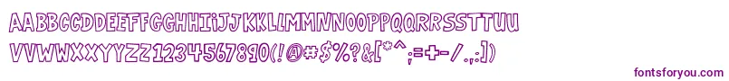 VtcGaragesaleoutlined Font – Purple Fonts on White Background